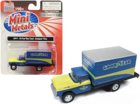 1960 Ford Box Truck Goodyear Blue 1/87 (HO) Scale Model by Classic Metal Works