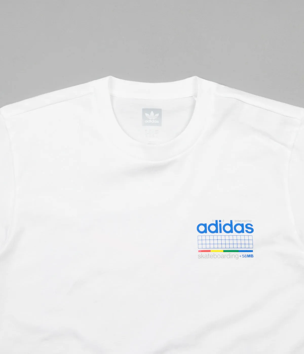 Adidas Dodson T-Shirt - White / Blue / Green / Real Coral