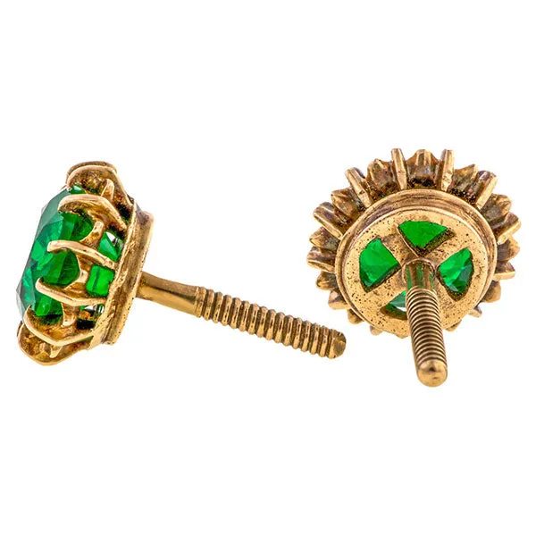 Antique Emerald Stud Earrings