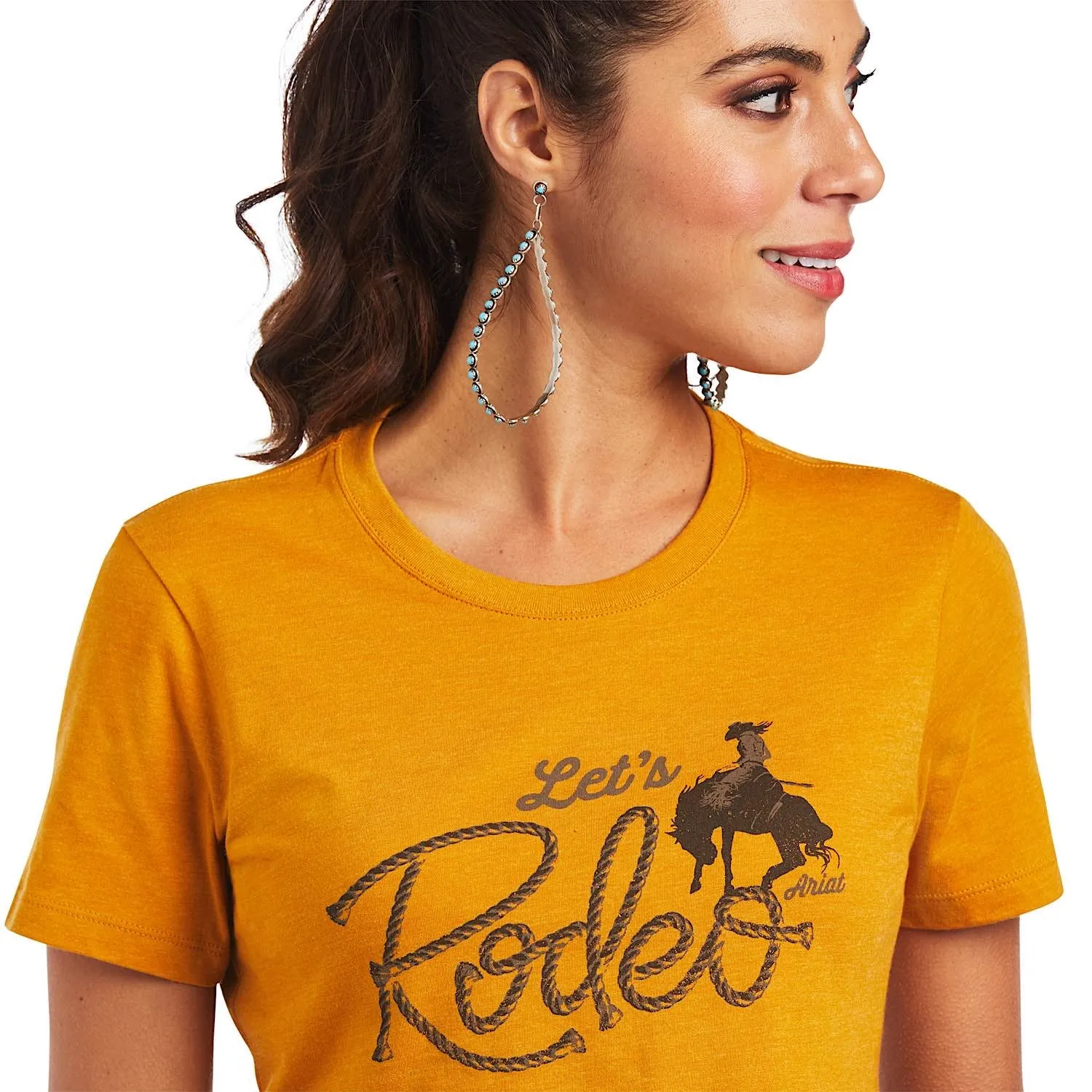 Ariat Womens Lets Rodeo Tee Buckhorn Heather