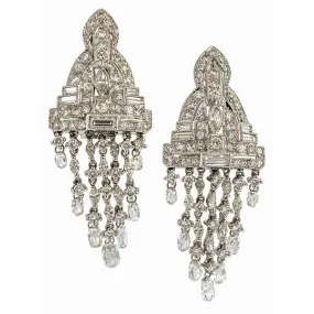 Art Deco Diamond Drop Earrings