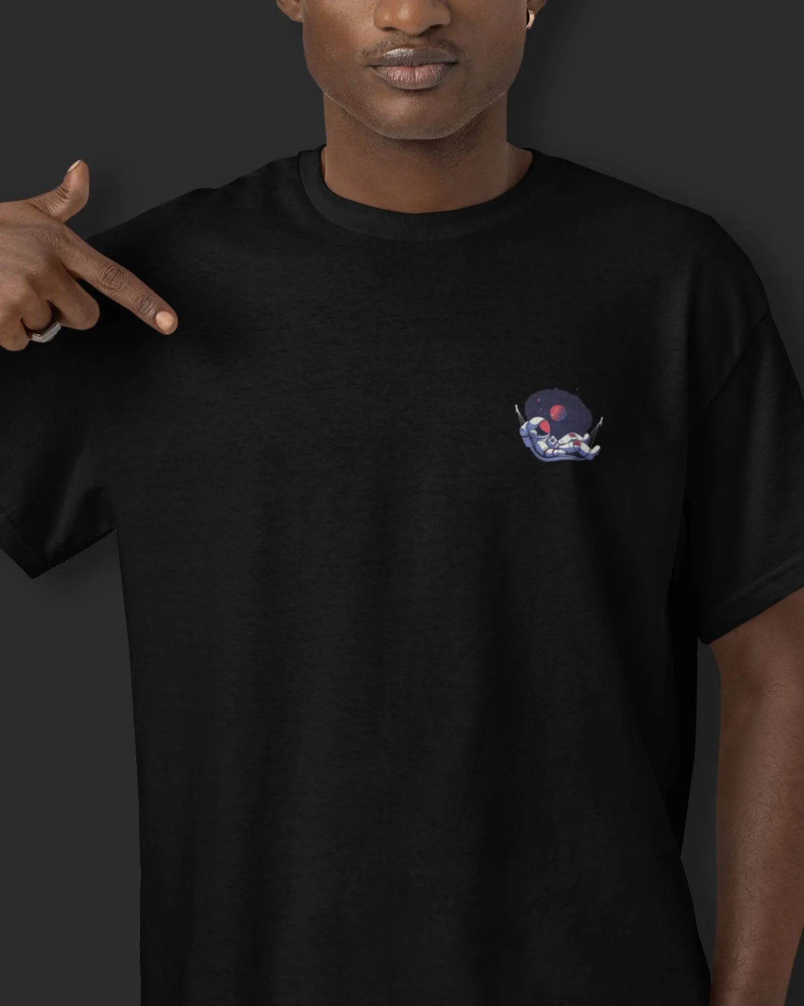 Astral Ascent Drop Shoulder HW Crew Neck: Black