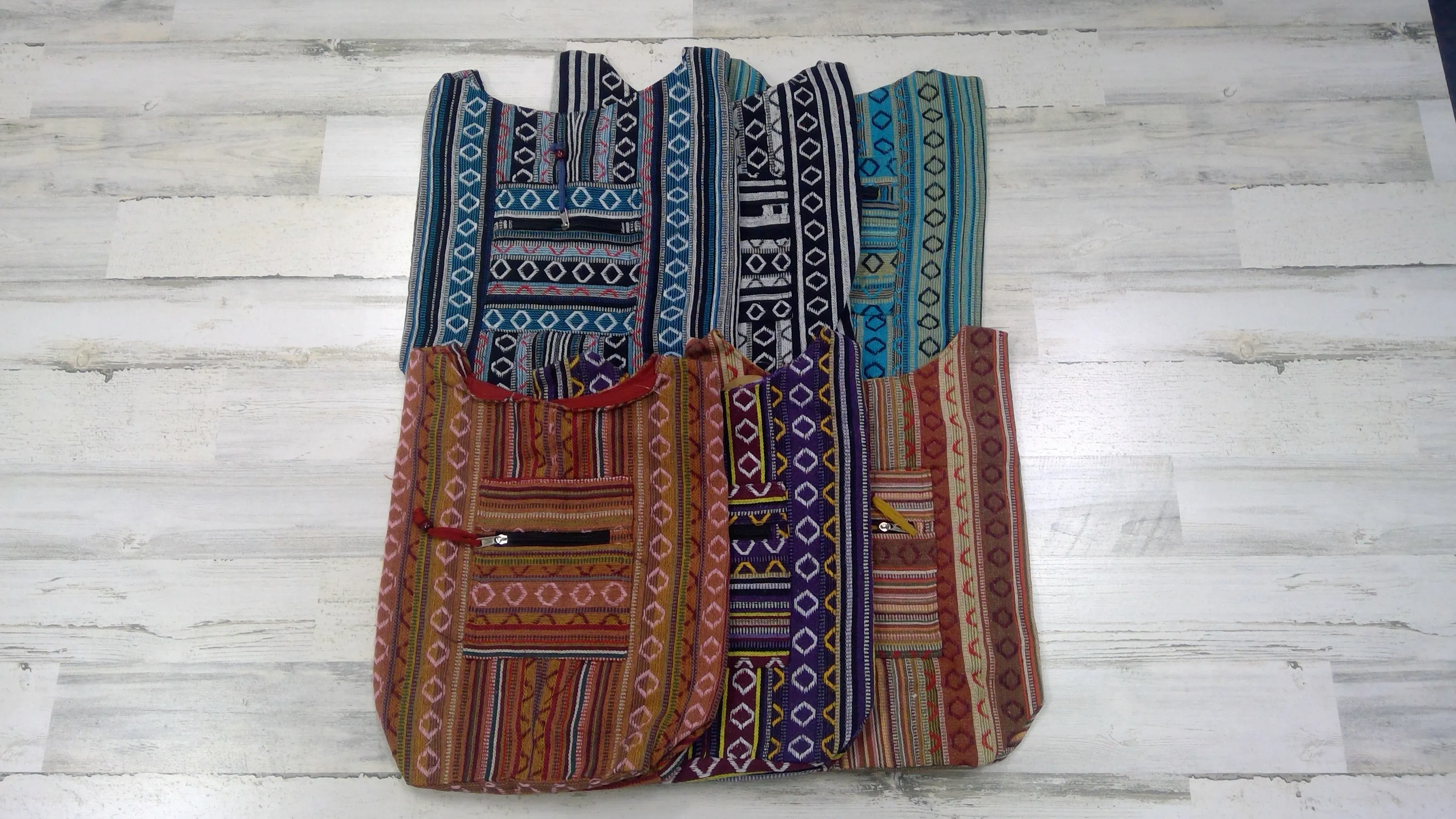 Bag - Cotton Canvas Boho Shoulder - Each Unique