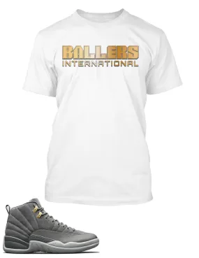 Baller International Graphic T Shirt to Match Retro Air Jordan 12 Shoe