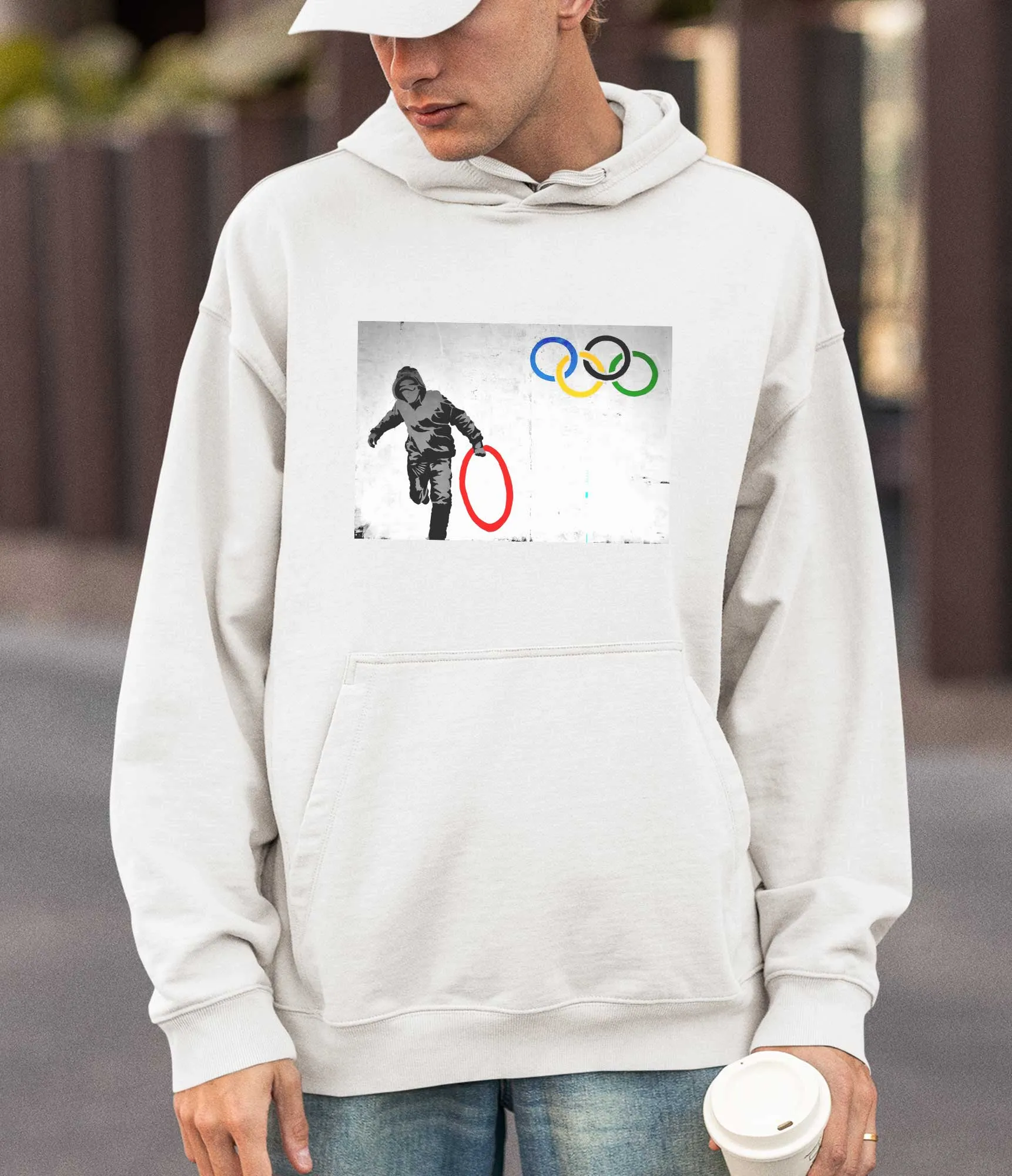 Banksy Hoodie -Olympic Ring