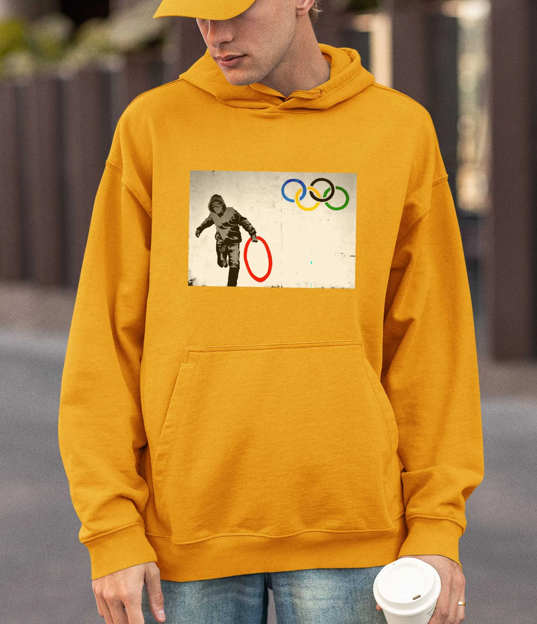 Banksy Hoodie -Olympic Ring