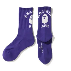 BAPE COLLEGE SOCKS PURPLE