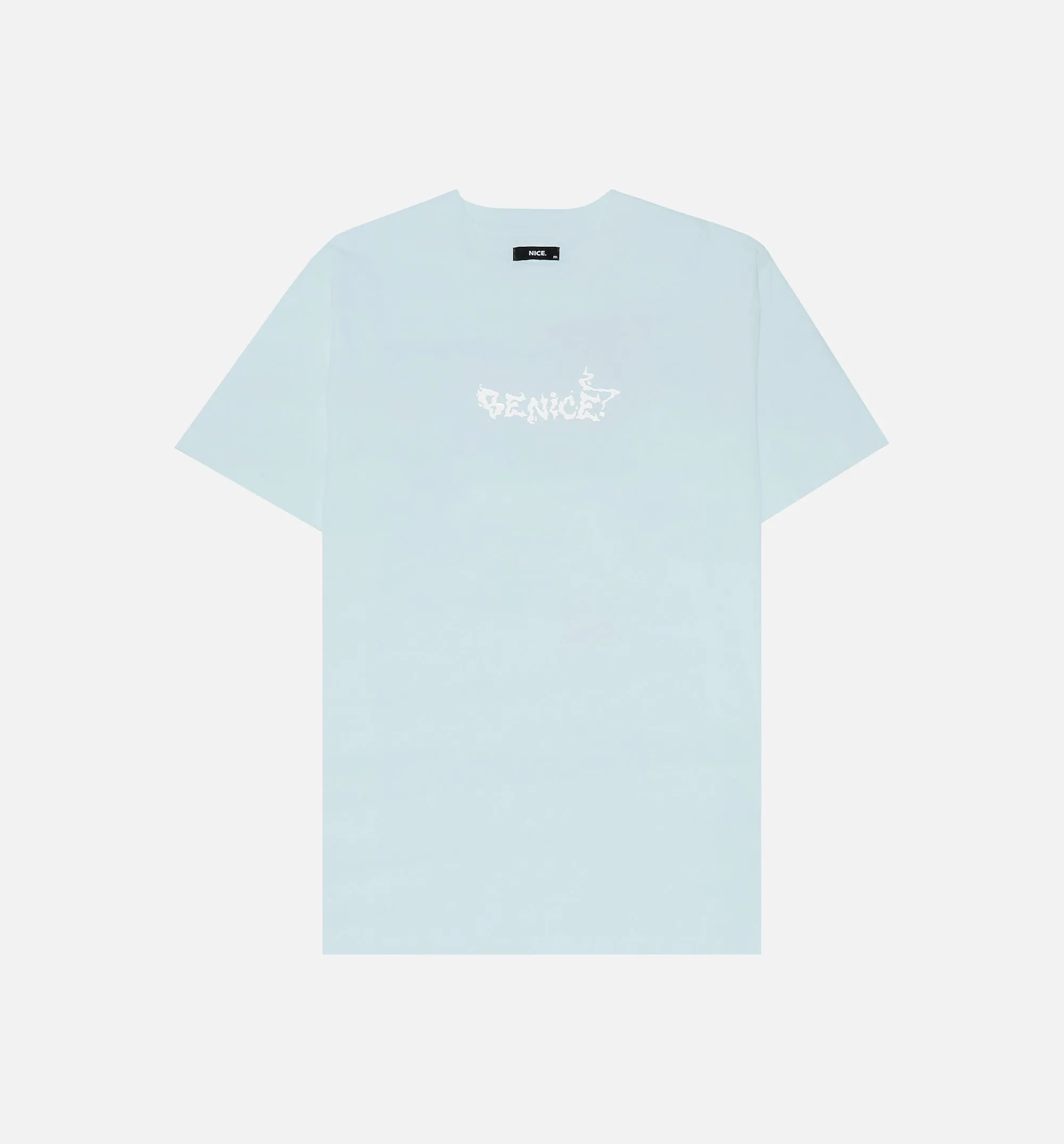 Be Nice Smoke Short Sleeve Tee Mens T-Shirt - Light Blue