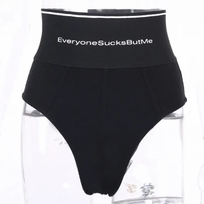 Black High Waisted Brief