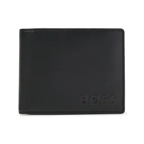 Boss Byron S Embossed RFID Tri Fold Wallet - Black