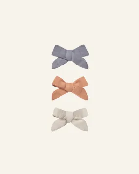 BOW WITH CLIP - SET OF 3