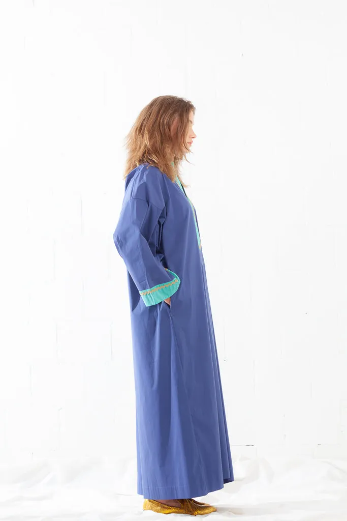 ByAdushka Al Khobar Cotton Blue Dress - Byadushka