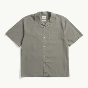 Carsten Cotton Tencel SS Shirt - Mid Khaki