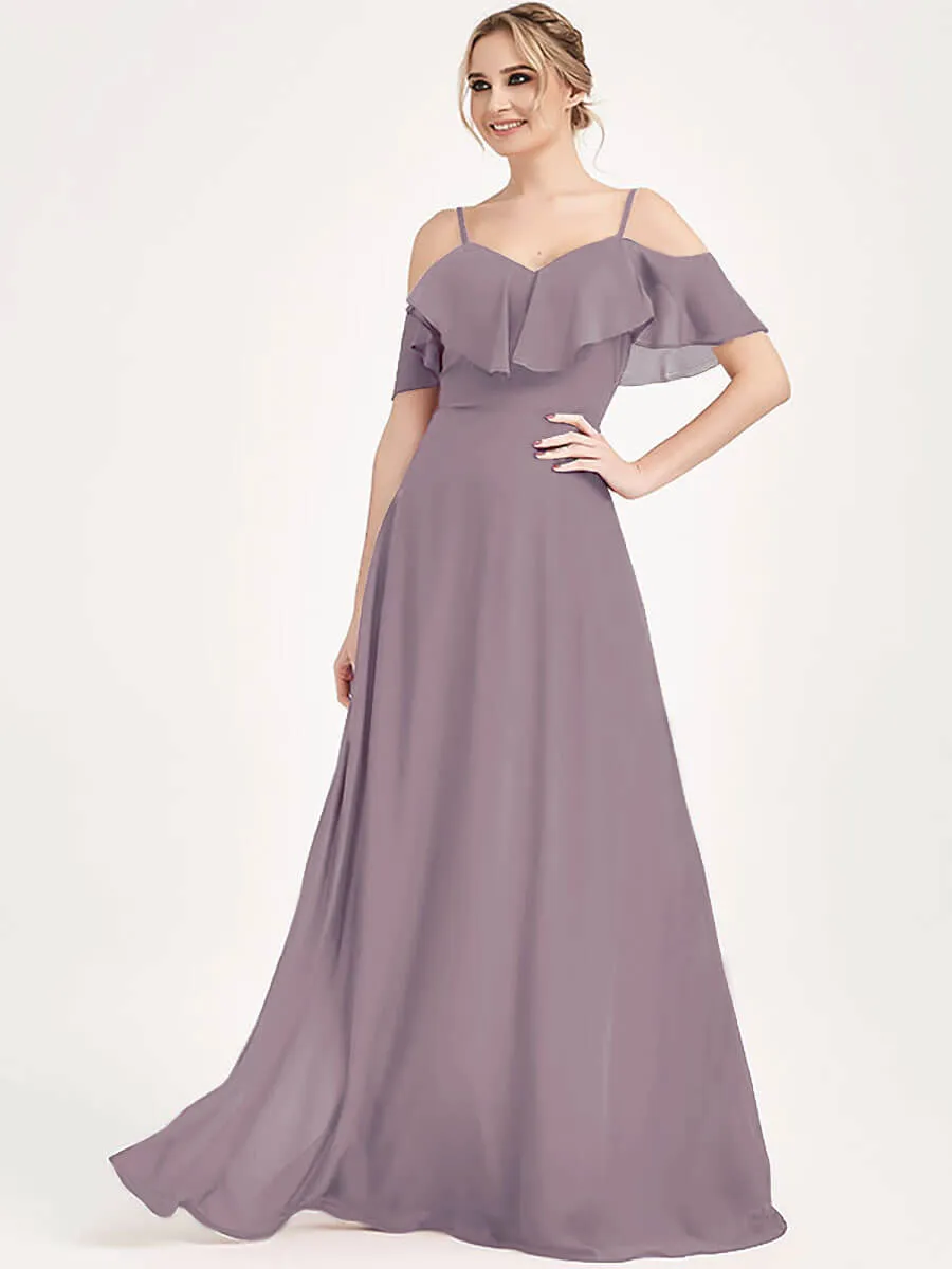 Chiffon Flounced 1 Of 3 Ways Dusk Convertible Bridesmaid Dresses