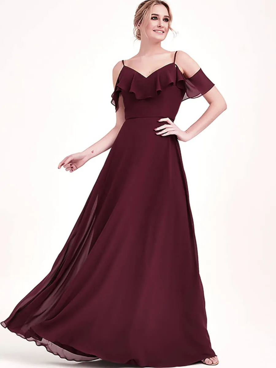 Chiffon Flounced 1 Of 3 Ways Dusk Convertible Bridesmaid Dresses