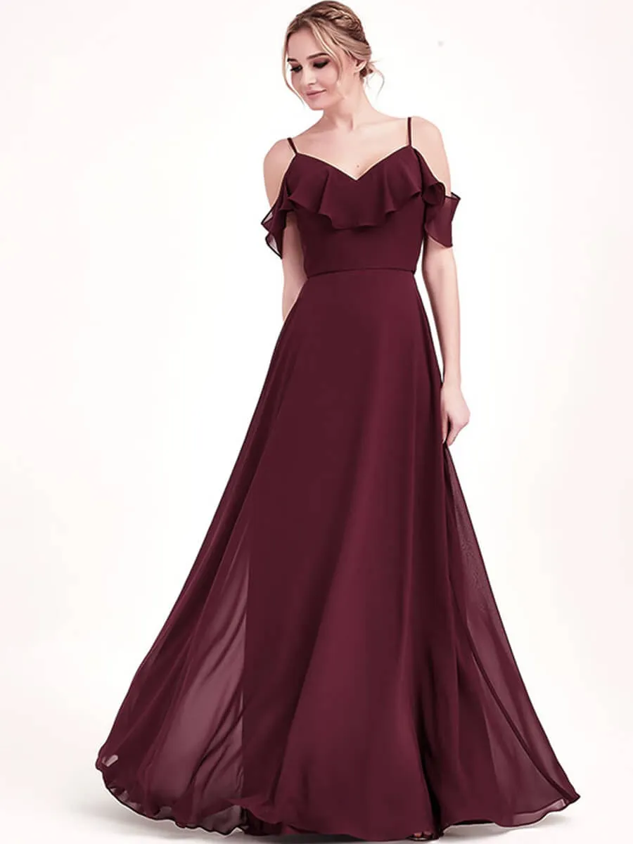 Chiffon Flounced 1 Of 3 Ways Dusk Convertible Bridesmaid Dresses