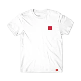 Chocolate Script Square Tee - White