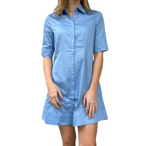 Ciamel Cotton Poplin Shirtdress - Powder Blue