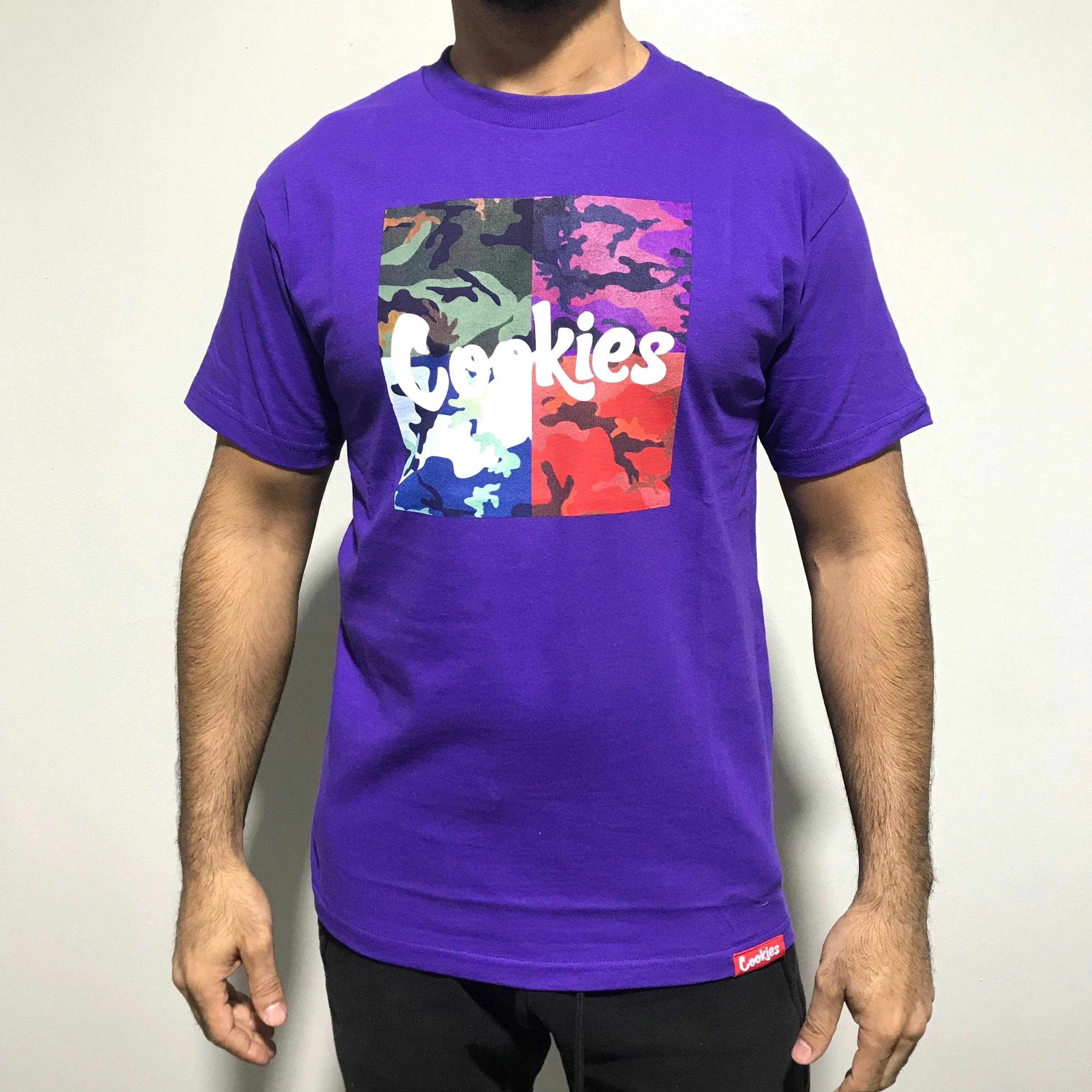 Cookies T Shirt Battalion Multi Camo Purple