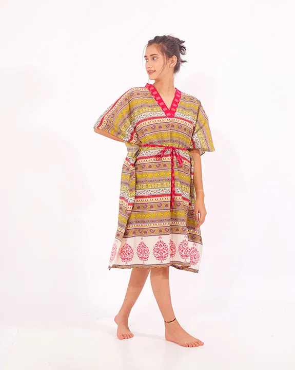 Cotton Relaxed Fit Sleepwear Kaftan