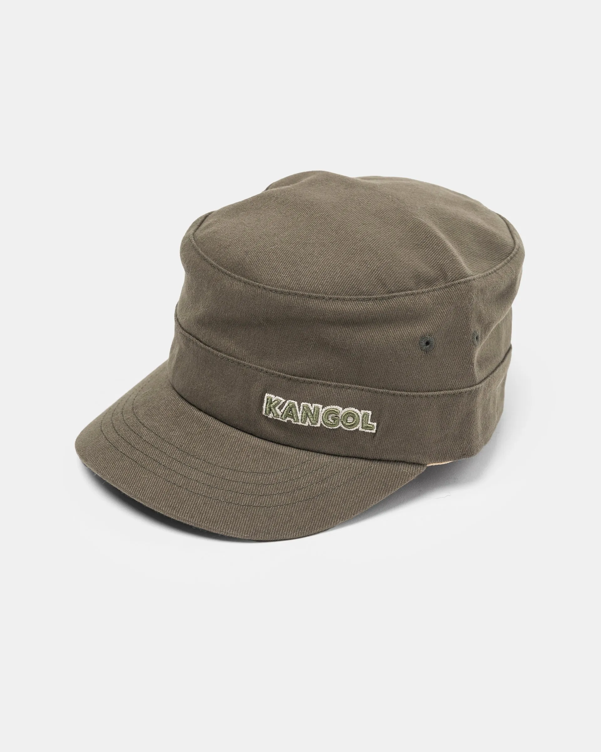 Cotton Twill Army Cap in Green