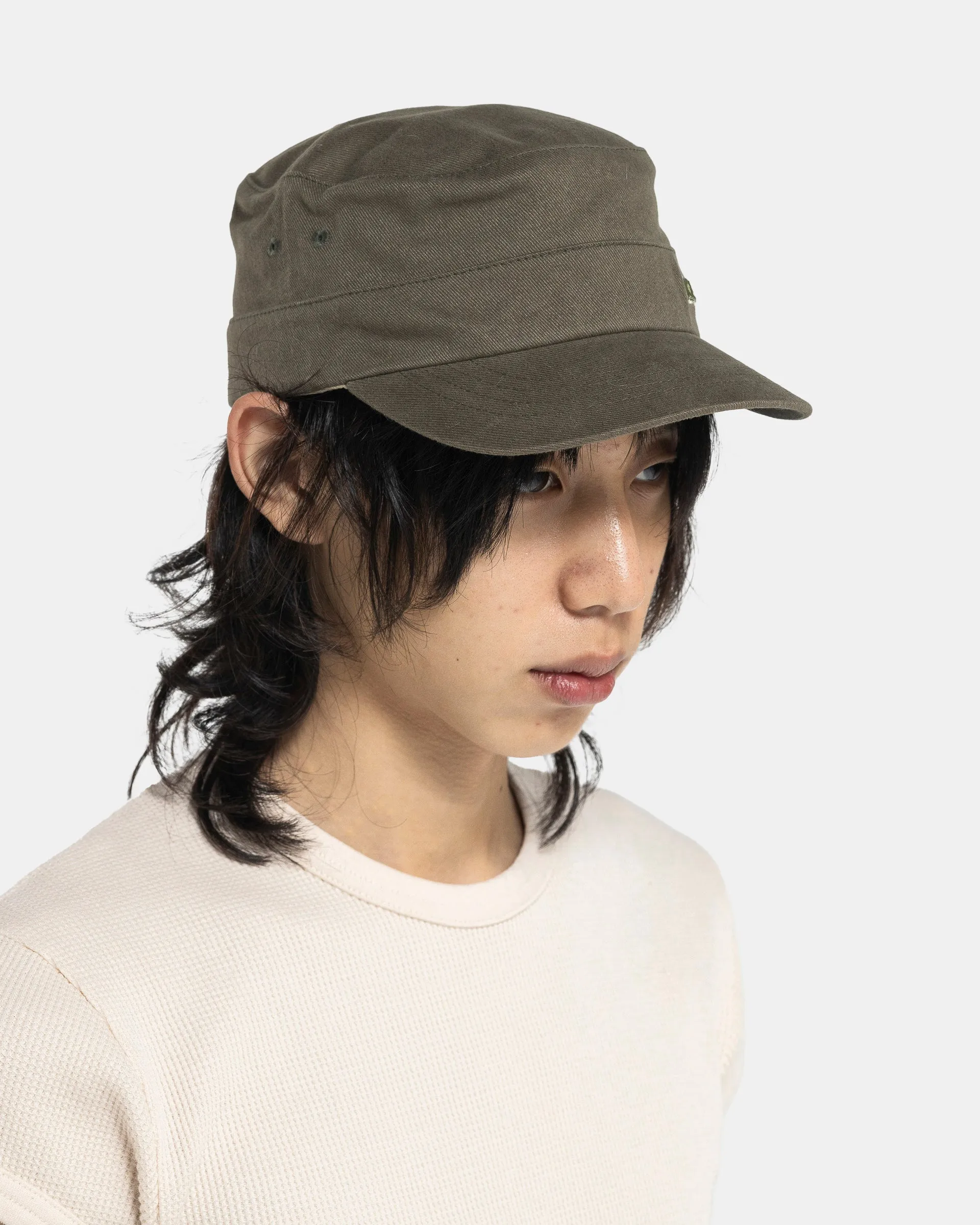 Cotton Twill Army Cap in Green