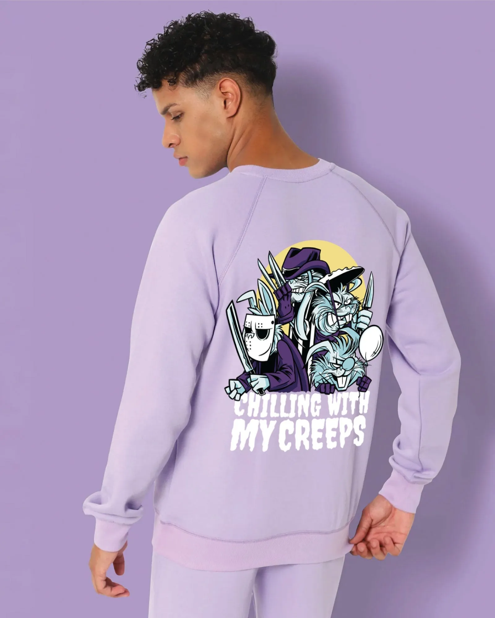 Creepsters HW Crew Sweatshirt: Periwinkle