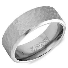 Crown Ring Torque Grey Titanium 8mm Wedding Band