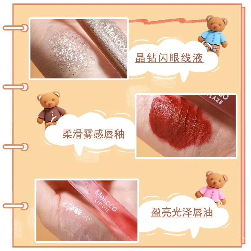 Cute Bear Transparent Lip Oil Set MK18696