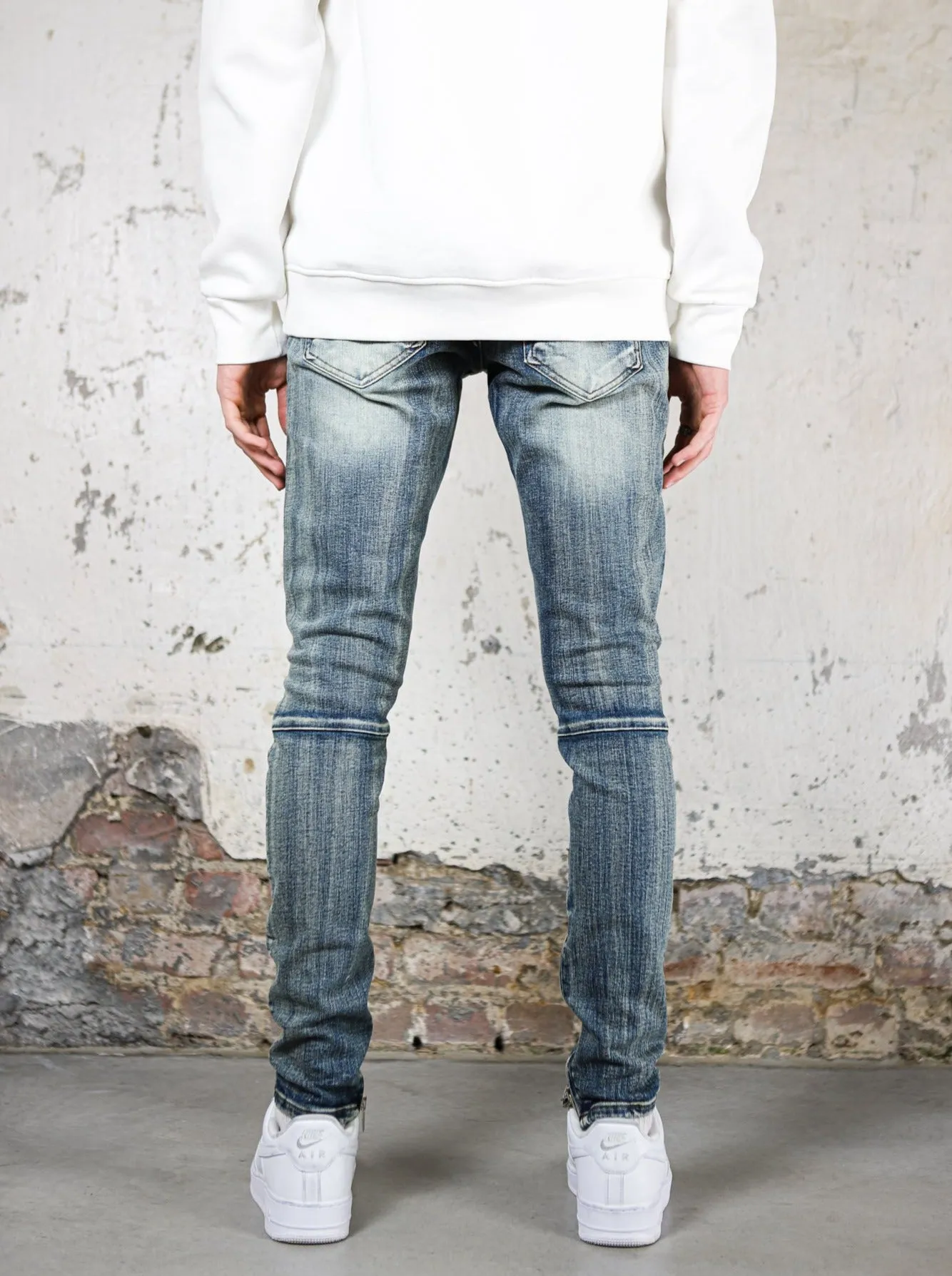 Distressed Ripped Premium Vintage Blue Jeans