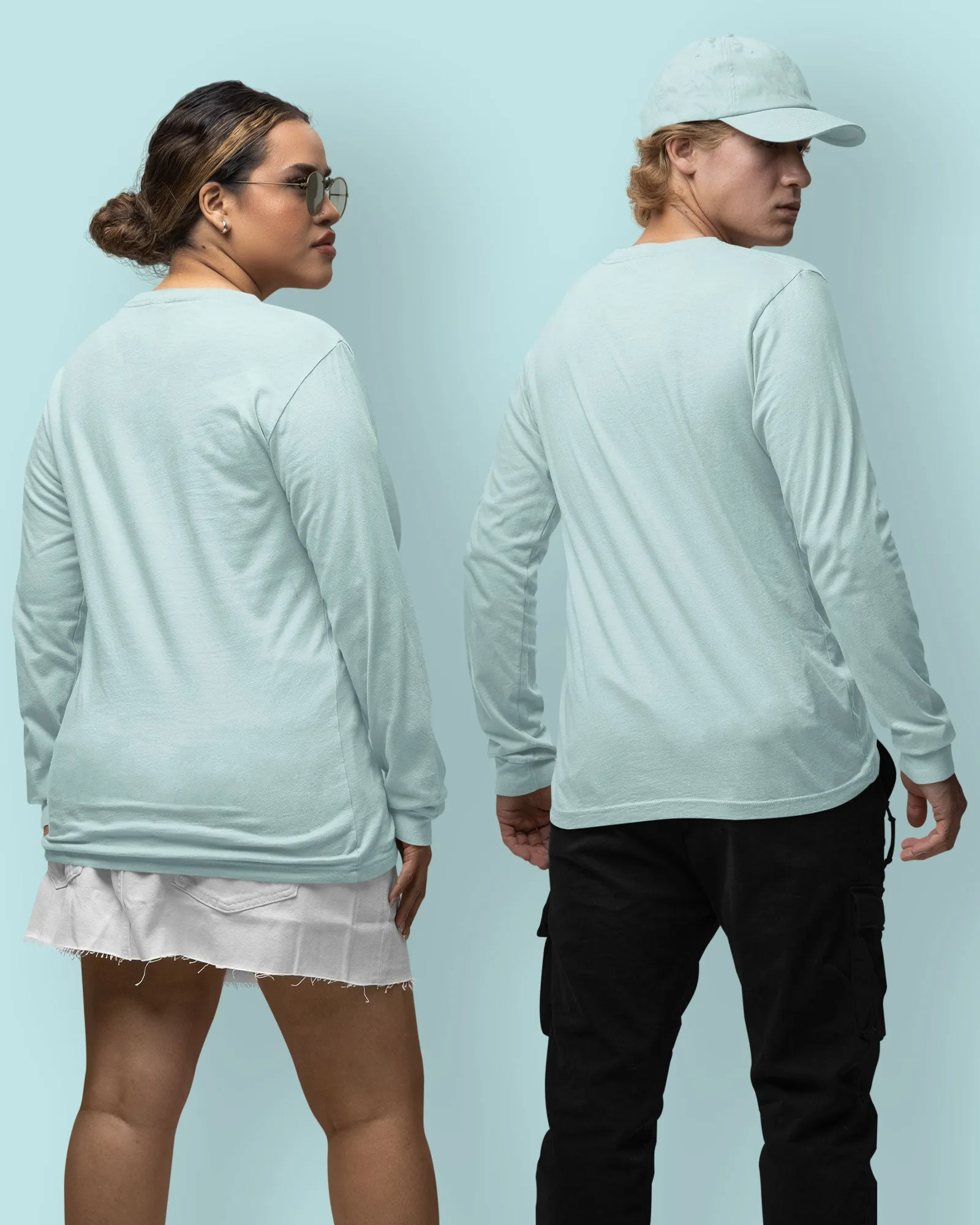 Full Sleeves Crew Neck: Pale Green