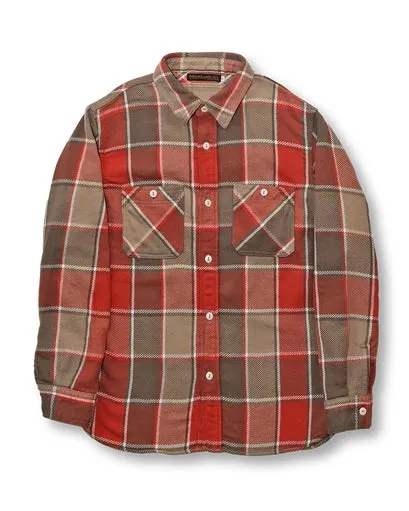 Fullcount Mosley Red Check Cotton Flannel