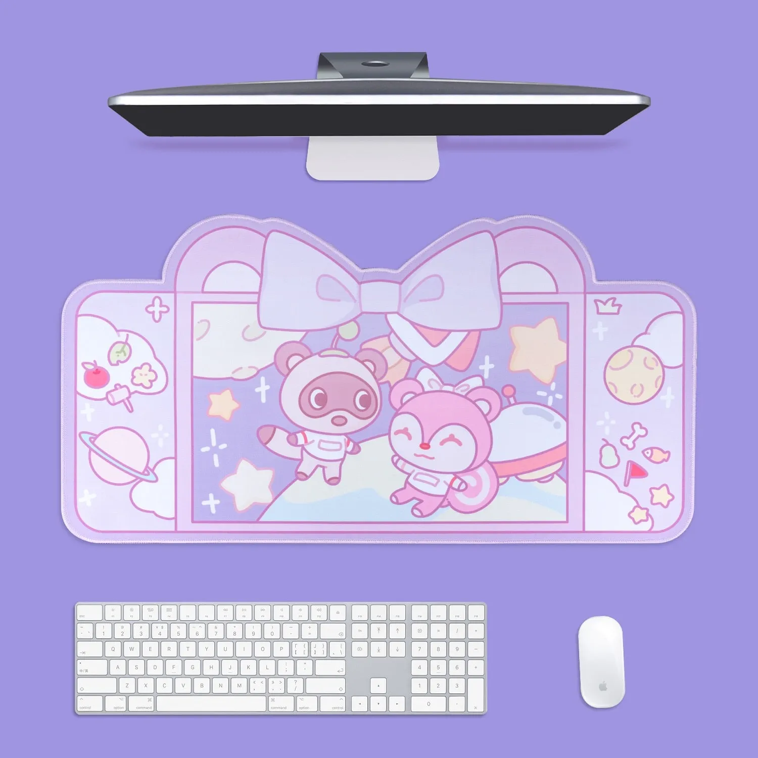 GG Sweet Animal Pastel Purple Desk Mouse Pad ON953