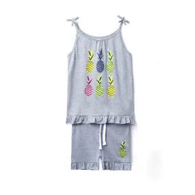 Girls Printed Soft Cotton Frill Suit