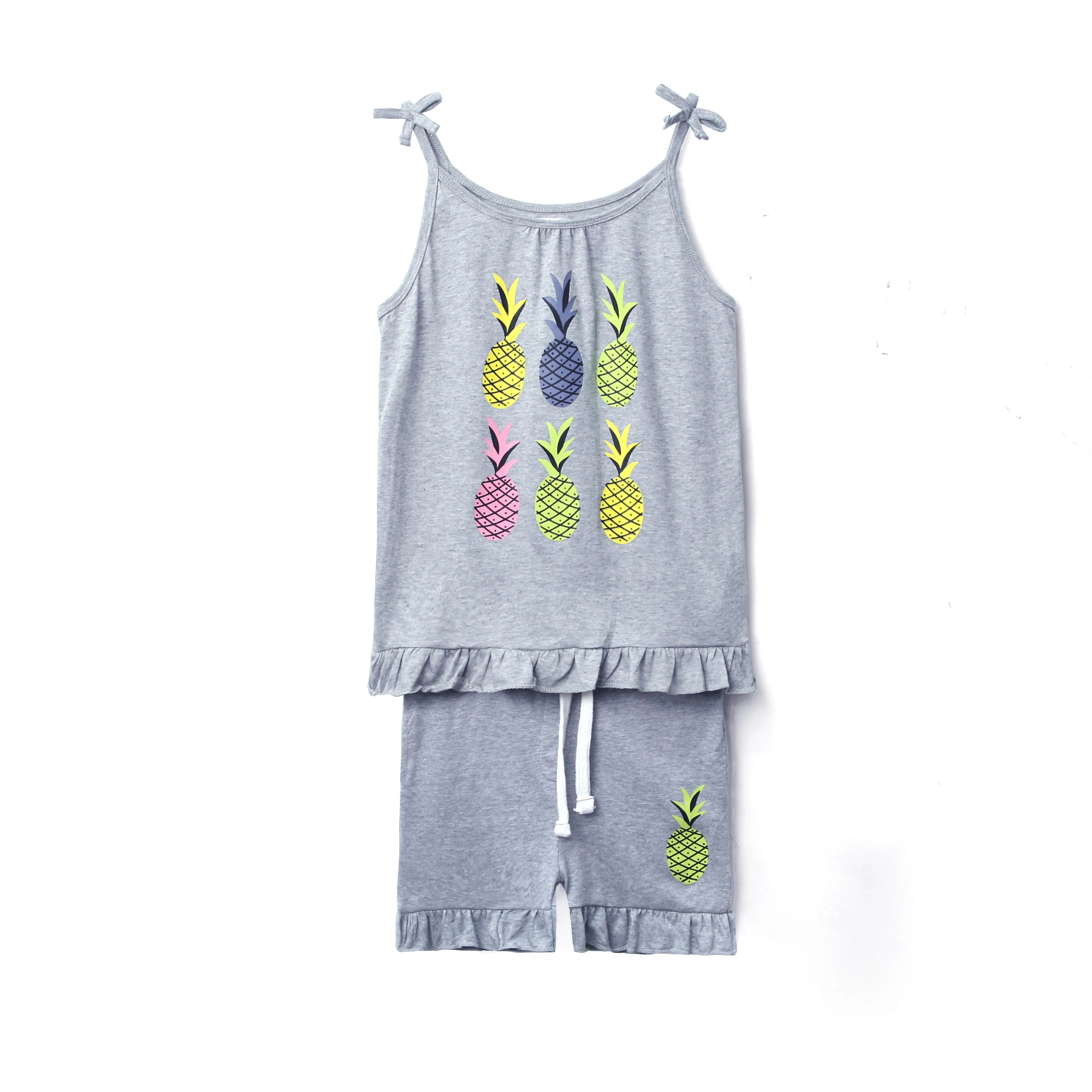 Girls Printed Soft Cotton Frill Suit