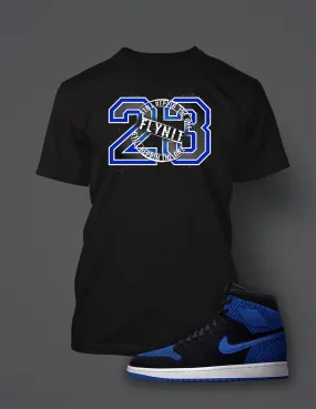 Graphic 23 T Shirt To Match Retro Air Jordan 1 Flynit Royal Shoe