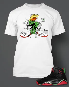 Graphic Smash Up T Shirt to Match the Retro Air Jordan 7 Marvin the Martian Shoe