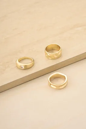 Hammered Ring Set