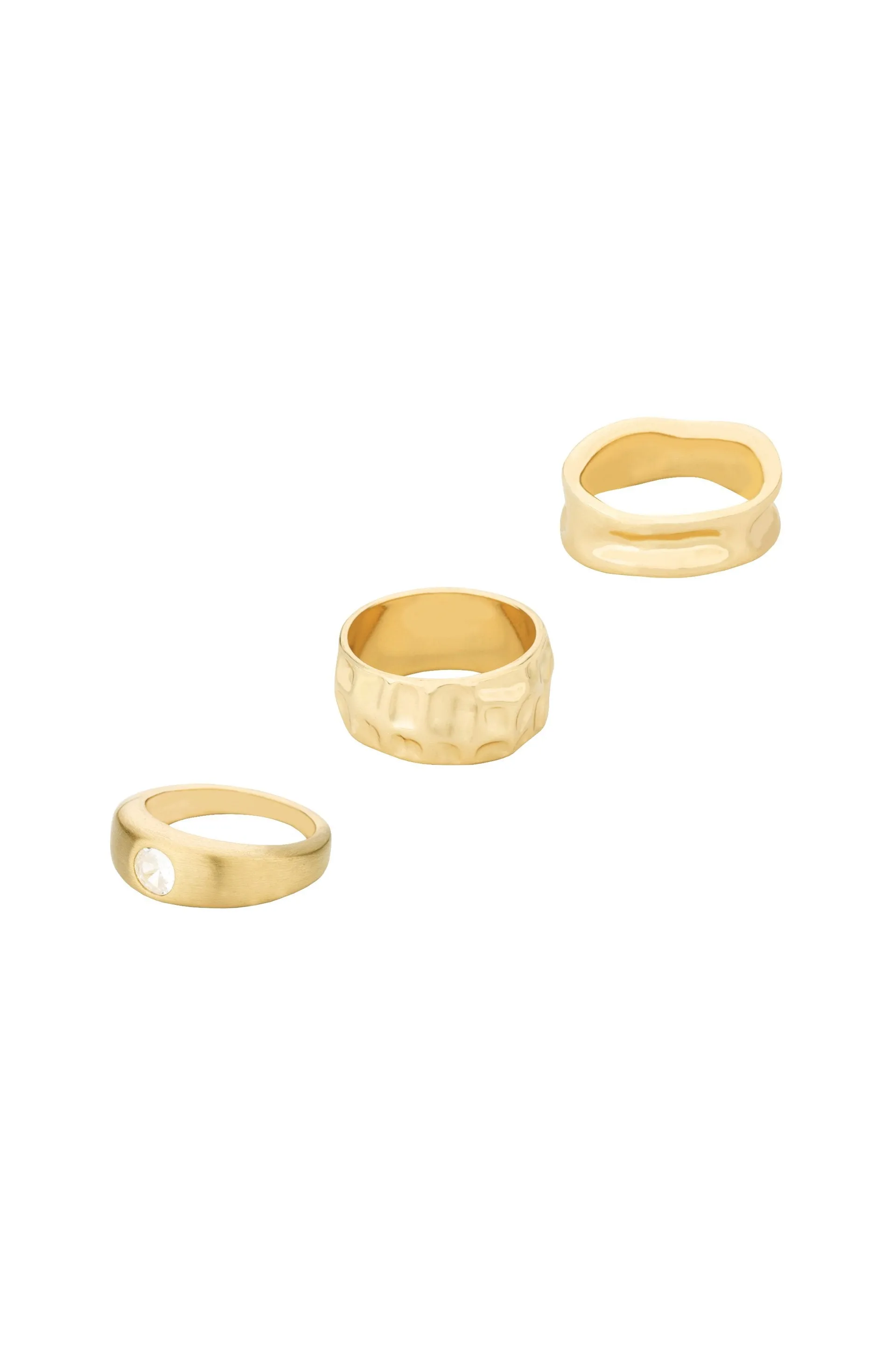 Hammered Ring Set