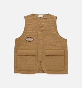 HTG Quilted Mens Vest - Brown