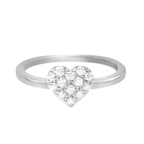 In Love Diamond Ring, White Gold, Size 6.25