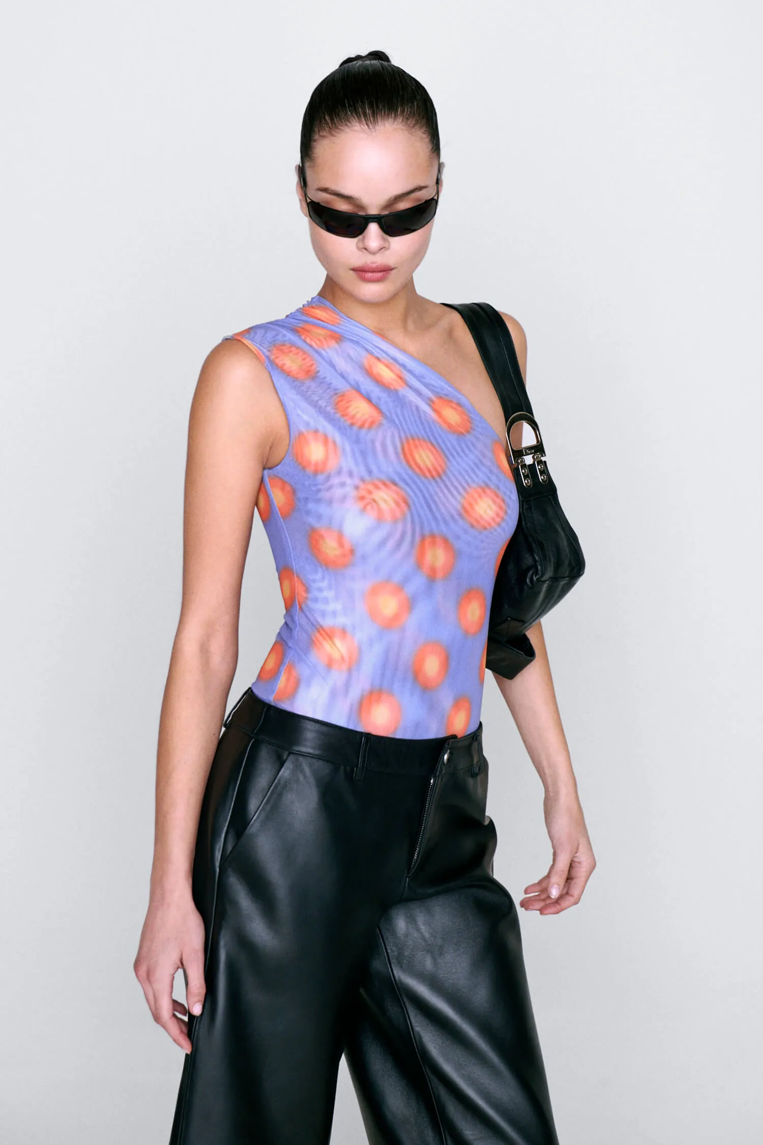 JADE BODYSUIT - GRADIENT DOT ORANGE