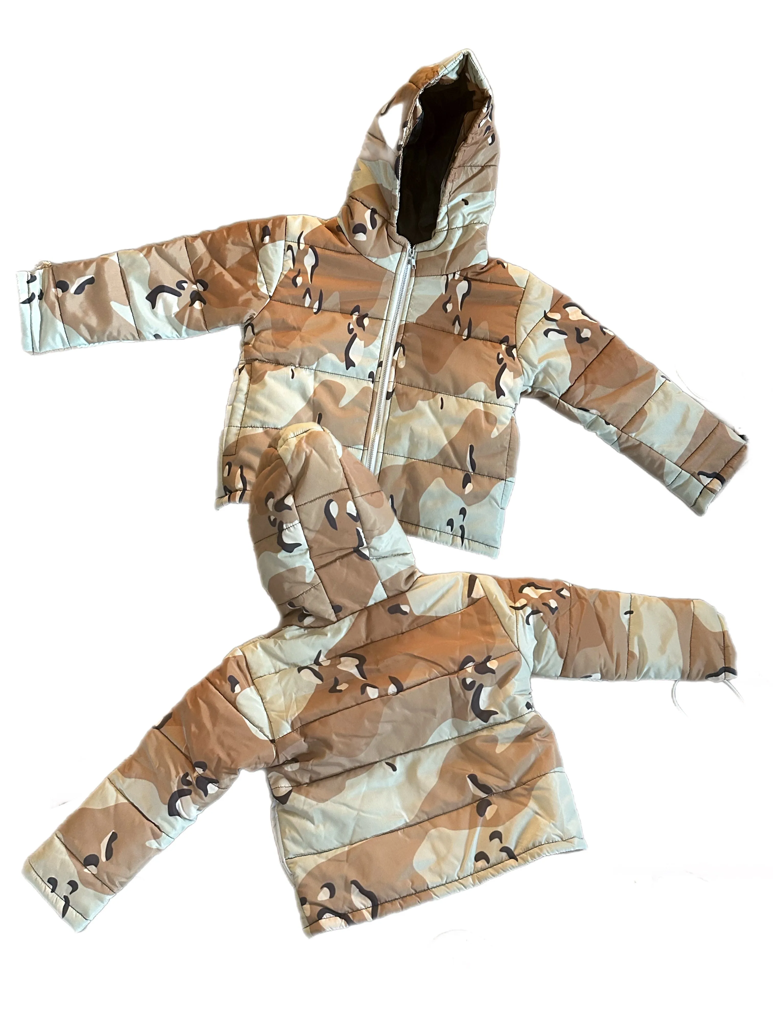 Kids Camo Print thin puffer