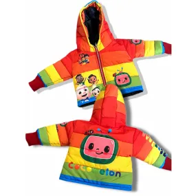 Kids rainbow cocomelon puffer