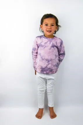 Kids Shibori Purple Organic Sweatshirt