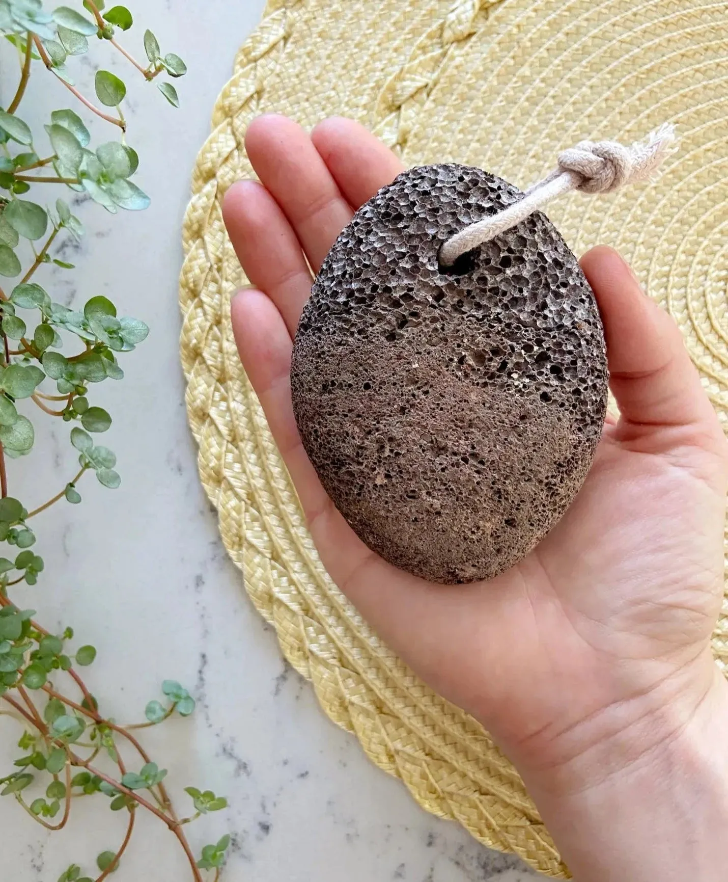 Lava Pumice Stone with Cotton Hanging Loop