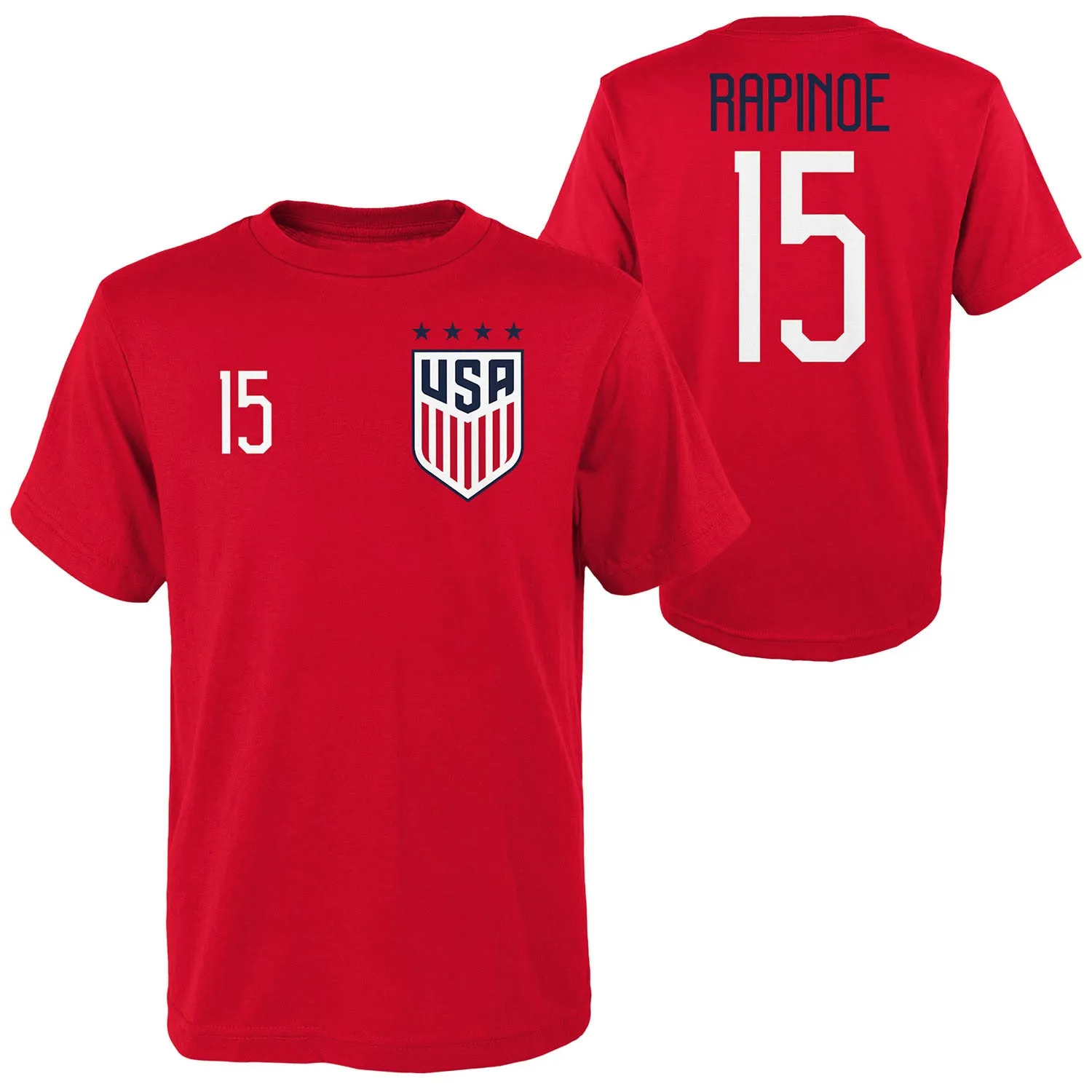 Men's Outerstuff USWNT Rapinoe 15 Red Tee