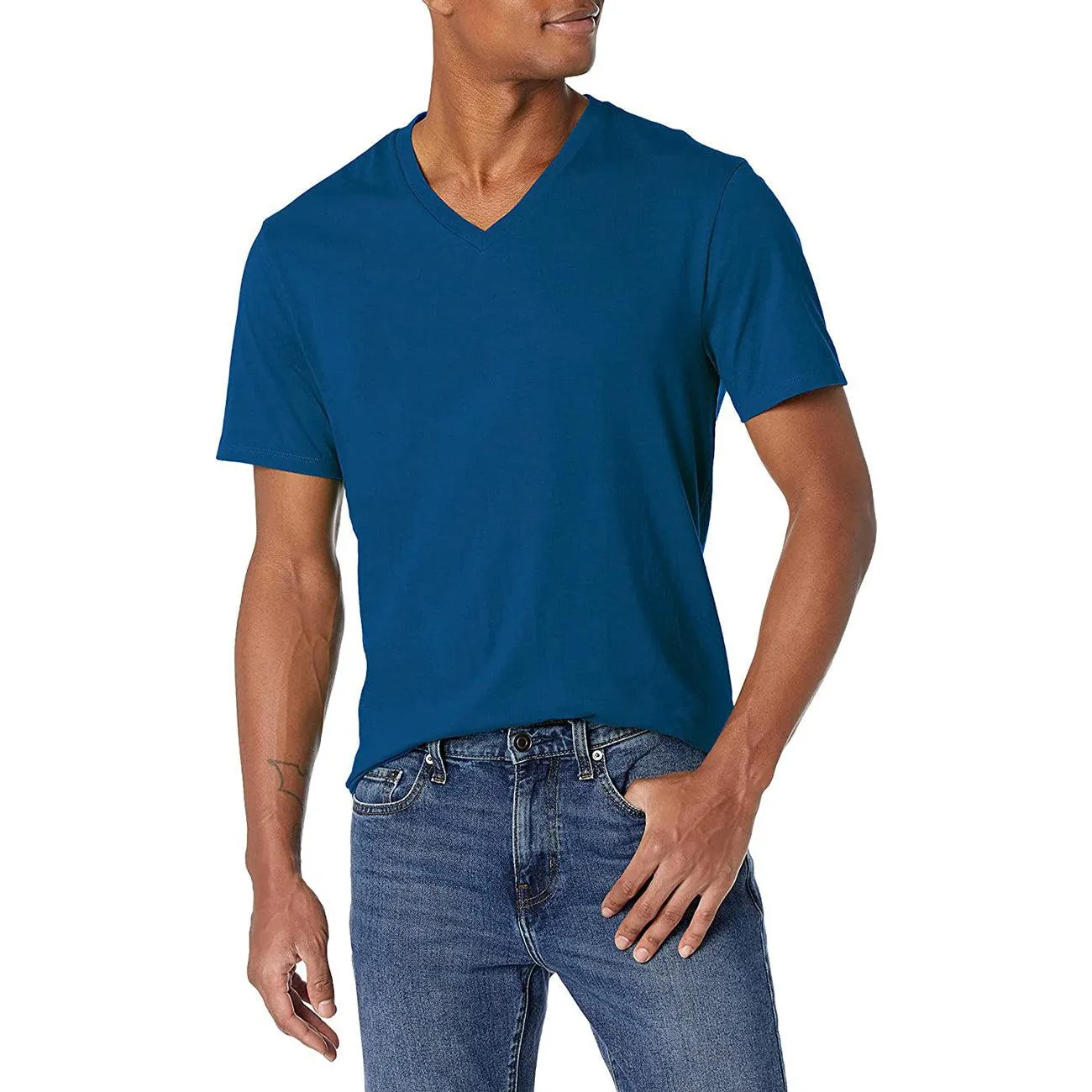 Men's V-Neck Soft Cotton T-Shirt