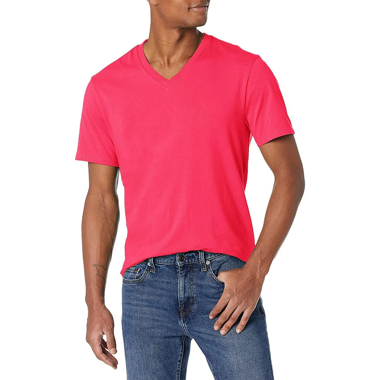 Men's V-Neck Soft Cotton T-Shirt