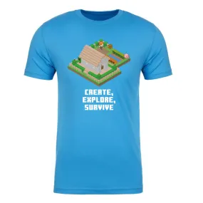 Minecraft Create, Explore, Survive Adult Short Sleeve T-Shirt